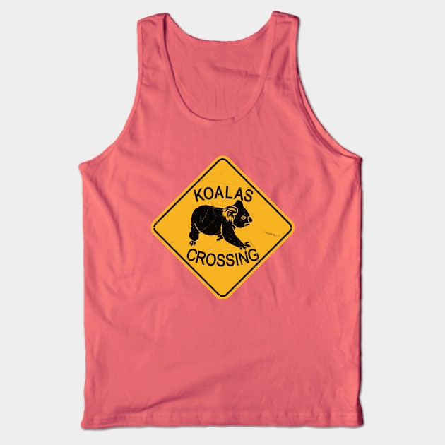 Koala Bear Road Sign - Koalas Crossing Tank Top by IncognitoMode